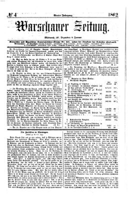 Warschauer Zeitung Mittwoch 8. Januar 1862