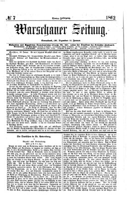 Warschauer Zeitung Samstag 11. Januar 1862