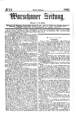 Warschauer Zeitung Montag 20. Januar 1862