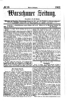 Warschauer Zeitung Samstag 25. Januar 1862