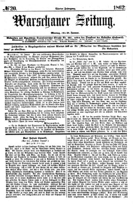 Warschauer Zeitung Montag 27. Januar 1862