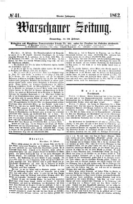 Warschauer Zeitung Donnerstag 20. Februar 1862