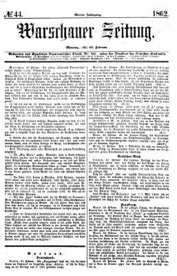 Warschauer Zeitung Montag 24. Februar 1862