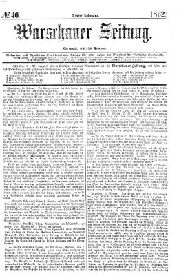 Warschauer Zeitung Mittwoch 26. Februar 1862