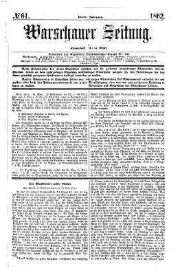 Warschauer Zeitung Samstag 15. März 1862