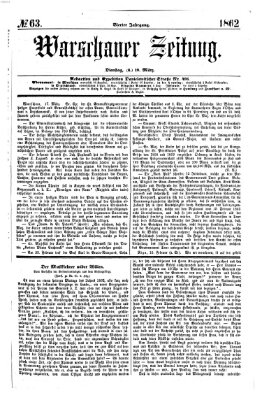 Warschauer Zeitung Dienstag 18. März 1862