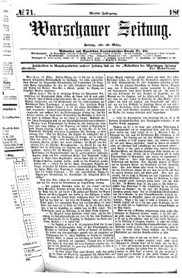 Warschauer Zeitung Freitag 28. März 1862