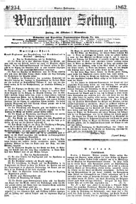 Warschauer Zeitung Freitag 7. November 1862