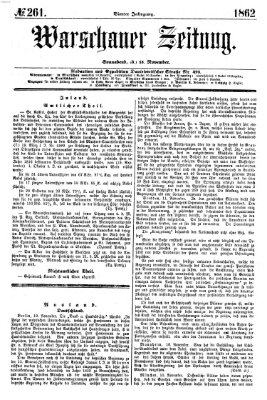 Warschauer Zeitung Samstag 15. November 1862