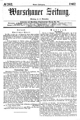 Warschauer Zeitung Montag 17. November 1862