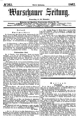 Warschauer Zeitung Donnerstag 20. November 1862