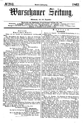 Warschauer Zeitung Mittwoch 24. Dezember 1862