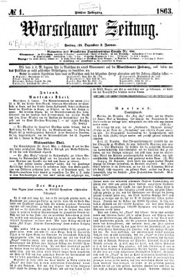 Warschauer Zeitung Freitag 2. Januar 1863
