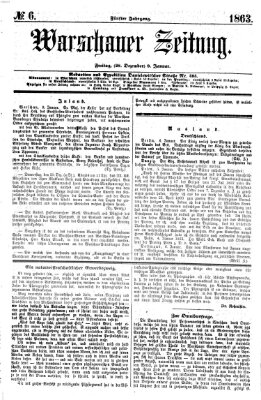 Warschauer Zeitung Freitag 9. Januar 1863