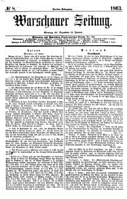 Warschauer Zeitung Montag 12. Januar 1863