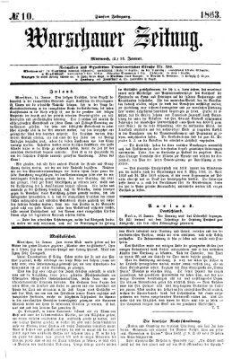 Warschauer Zeitung Mittwoch 14. Januar 1863