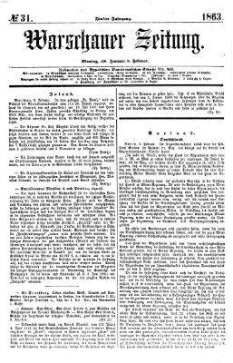 Warschauer Zeitung Montag 9. Februar 1863