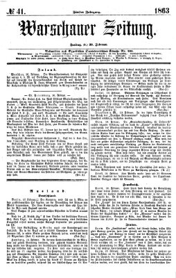 Warschauer Zeitung Freitag 20. Februar 1863