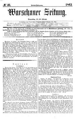 Warschauer Zeitung Donnerstag 26. Februar 1863