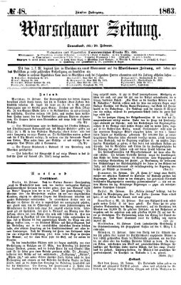 Warschauer Zeitung Samstag 28. Februar 1863