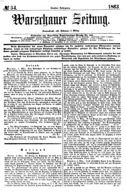 Warschauer Zeitung Samstag 7. März 1863