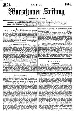 Warschauer Zeitung Samstag 28. März 1863