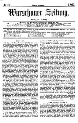 Warschauer Zeitung Montag 30. März 1863