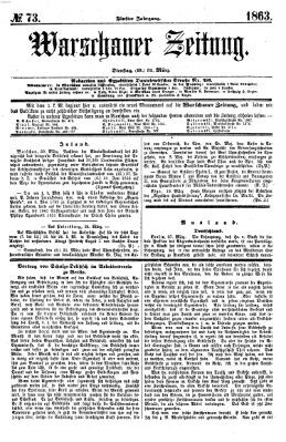 Warschauer Zeitung Dienstag 31. März 1863