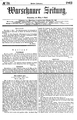 Warschauer Zeitung Donnerstag 9. April 1863