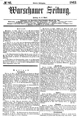 Warschauer Zeitung Freitag 17. April 1863