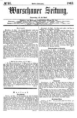 Warschauer Zeitung Donnerstag 23. April 1863