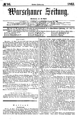 Warschauer Zeitung Mittwoch 29. April 1863