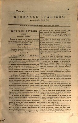 Giornale italiano Montag 4. Januar 1808