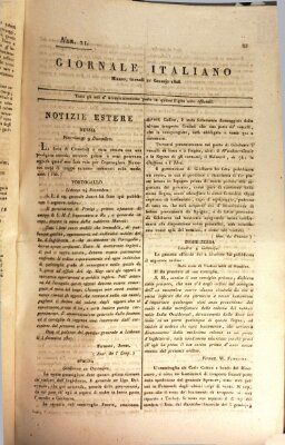 Giornale italiano Donnerstag 21. Januar 1808