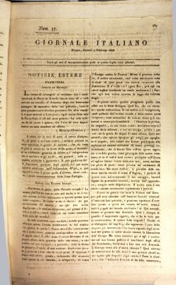 Giornale italiano Donnerstag 4. Februar 1808