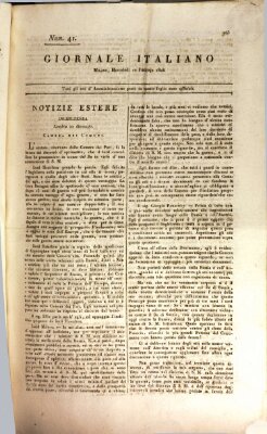 Giornale italiano Mittwoch 10. Februar 1808