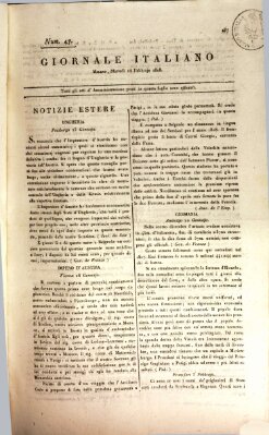 Giornale italiano Dienstag 16. Februar 1808