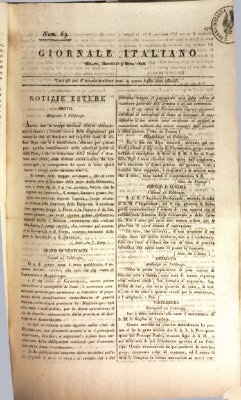 Giornale italiano Mittwoch 9. März 1808