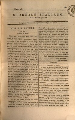 Giornale italiano Dienstag 5. April 1808