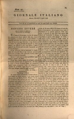 Giornale italiano Mittwoch 6. April 1808