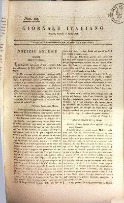 Giornale italiano Dienstag 12. April 1808