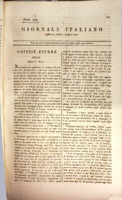 Giornale italiano Samstag 16. April 1808