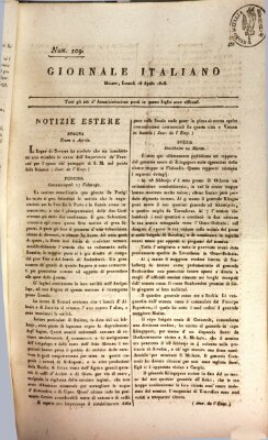 Giornale italiano Montag 18. April 1808