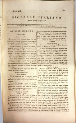 Giornale italiano Montag 25. April 1808