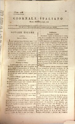 Giornale italiano Mittwoch 27. April 1808