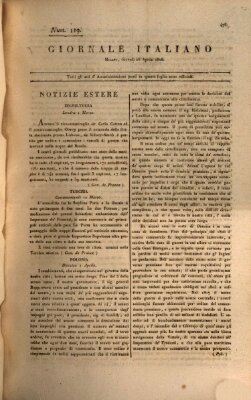 Giornale italiano Donnerstag 28. April 1808