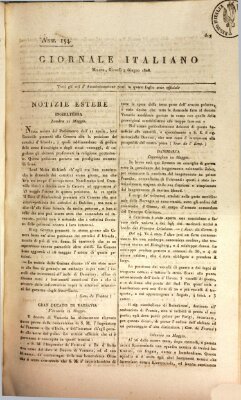 Giornale italiano Donnerstag 2. Juni 1808