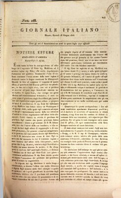 Giornale italiano Donnerstag 16. Juni 1808