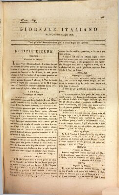 Giornale italiano Samstag 2. Juli 1808