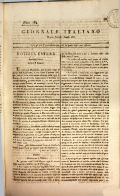 Giornale italiano Donnerstag 7. Juli 1808